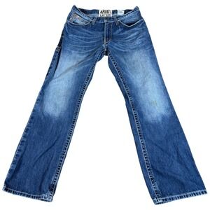 Ariat M4 Authentic Boot Jeans Mens 32x32 (33x30) Blue Denim Low Rise Distressed